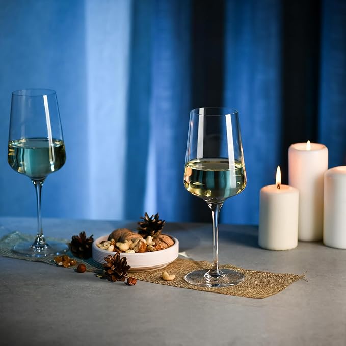 Krosno White and Sparkling Large Wine Glasses Drinking 13, 5 oz – Set of 4 - Image 6