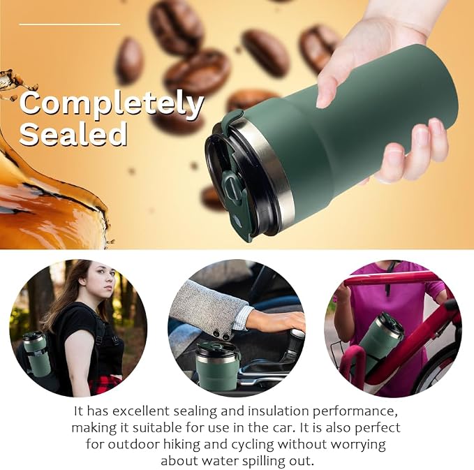 SPLMIFA Travel Coffee Mugs Leak-Proof, Reusable Coffee Cups - Image 5