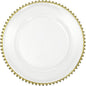 50 Pcs Charger Plates Set, Round Charger Plates, Reusable Serving Plates Embossed Rim Plastic Chargers Plate Decorative Round Plate Chargers for Dinner Plate Table Wedding Shower Decoration
