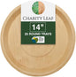 Charity Leaf Disposable Palm Leaf 14" Round Trays (25 pieces) Bamboo Like Serving Platters, Disposable Boards, Eco-Friendly Dinnerware For Weddings, Catering, Events