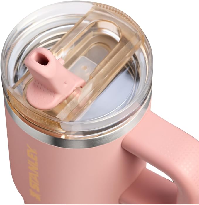 STANLEY Quencher ProTour Flipstraw Tumbler, 14 oz, Peach Rose | Built-In Straw - Image 2