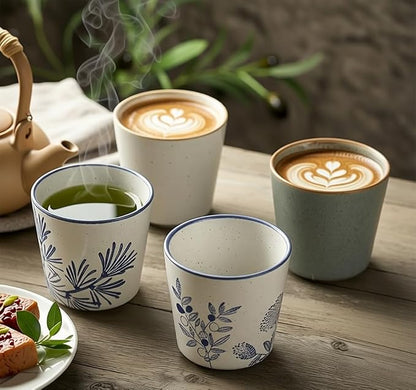 Ceramic Matcha Tea Cups Set of 4, 6 oz Japanese Tea Cup, Handcrafted, No Handle - Image 6
