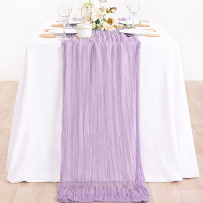Lilac Gauze Cheesecloth Table Runner 10ft Romantic Summer Centerpiece | - Image 3
