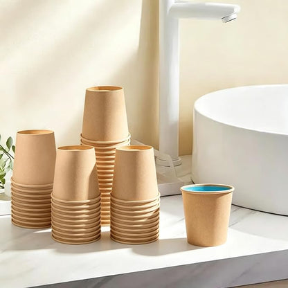 Lamosi 600 Pack 3 OZ Kraft Paper Cups, Disposable Bathroom Cups | Small - Image 6