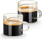 Qipecedm Espresso Cups Set of 2, 4 OZ Double Spouts Cups, Shot Glasses by Qipecedm