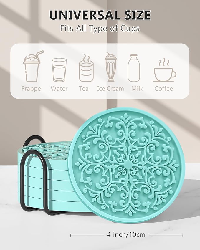 Drink Coasters, Coasters Set of 6 - Image 2