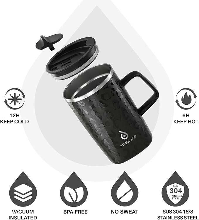 Ideus 16 oz Insulated Stainless Steel Coffee Mug - Image 2