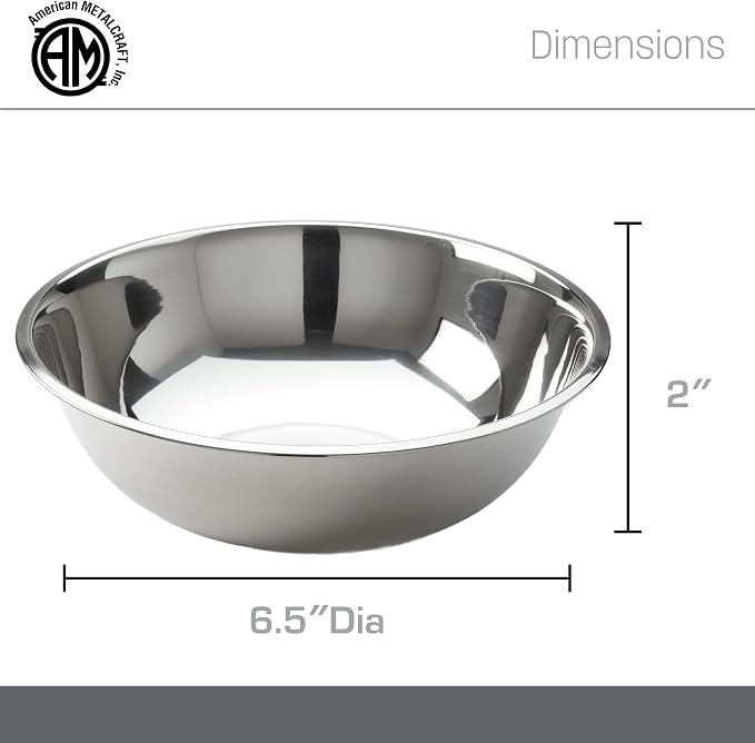 American Metalcraft 3/4 qt Stainless Steel Mixing Bowl - Image 4
