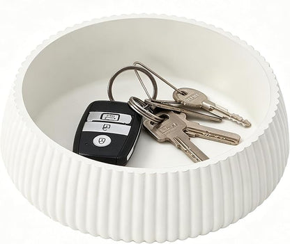 Concrete Key Bowl for Entryway Table, Ivory White | Warm White Tone by AoteaCrafts