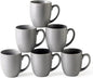AmorArc 16 oz Coffee Mugs Set of 6, Large Ceramic Coffee Cups-Matte Gray | by AmorArc