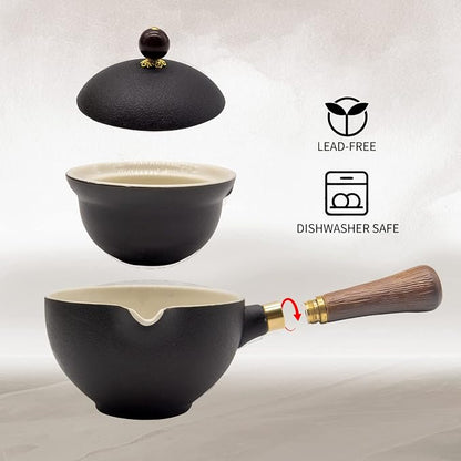 LURRIER Porcelain Chinese Gongfu Tea Set, Portable Teapot Set - Image 4