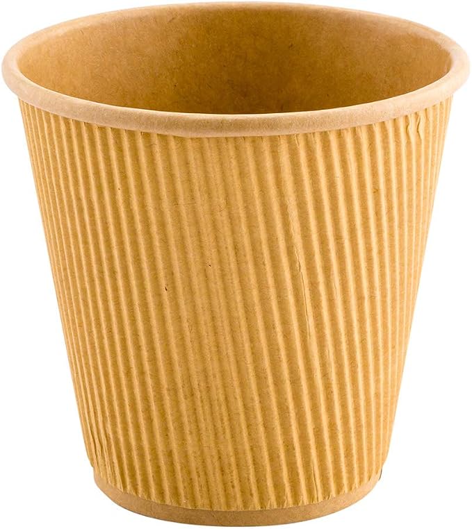 Restaurantware Ripple Wall Coffee Cups 500 Count 8 Ounce Insulated Kraft Paper - Image 7