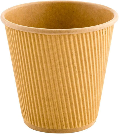 Restaurantware Ripple Wall Coffee Cups 500 Count 8 Ounce Insulated Kraft Paper - Image 7