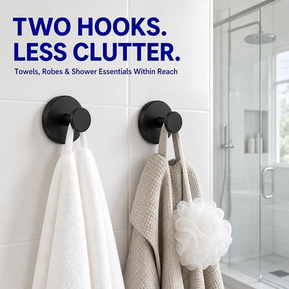 Bntuk Suction Cup Hooks for Shower, Twist-Lock Towel Hooks for Bathrooms | - Image 7
