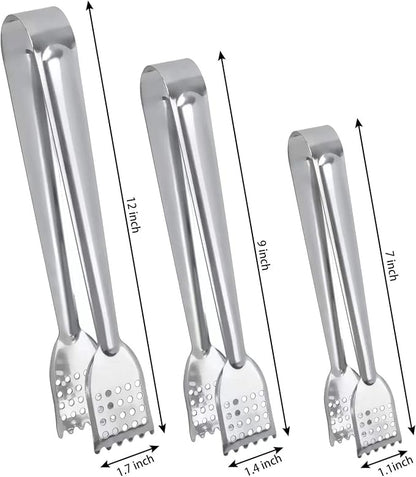 8 Pack 7-Inch Stainless Steel Serving Tongs, Mini Buffet Tongs - Image 8