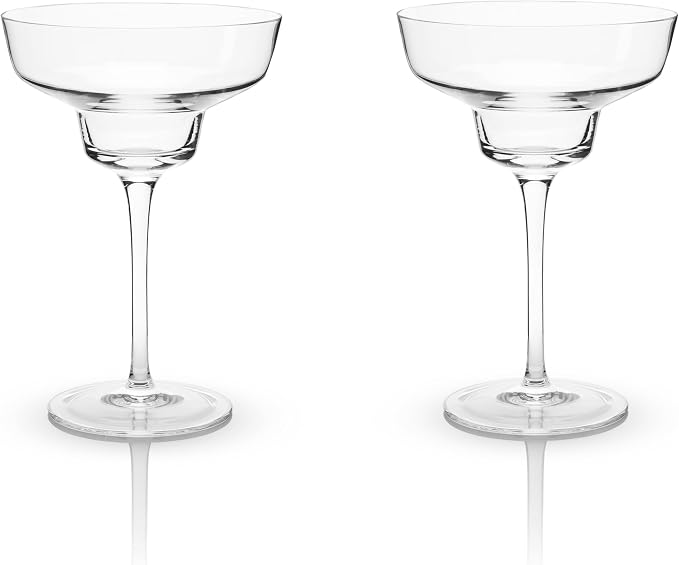 Viski Raye Angled Stemmed Margarita Glasses, Premium Crystal Cocktail glasses - Image 10