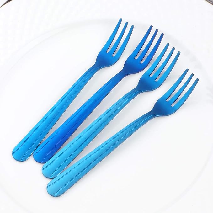 Oyster Fork Set of 12, 5.4 Inch Stainless Steel Cocktail Forks, 3 Tines Mini - Image 3