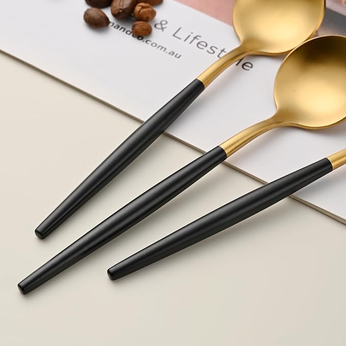 5.1 Inches Matte Gold Coffee&Tea Spoons - Image 4