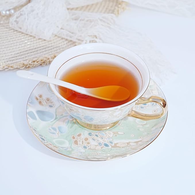Bone China Tea Cup and Saucer Set - Image 2