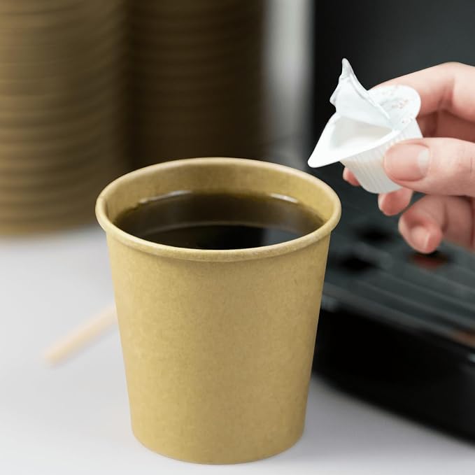 Karat 10 oz Coffee Cups, Disposable Paper Hot Cups Kraft, 1000ct | C-K510K - Image 5