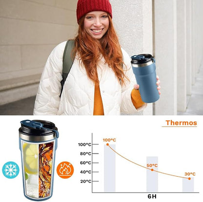 SPLMIFA Travel Coffee Mugs Leak-Proof, Reusable Coffee Cups - Image 3