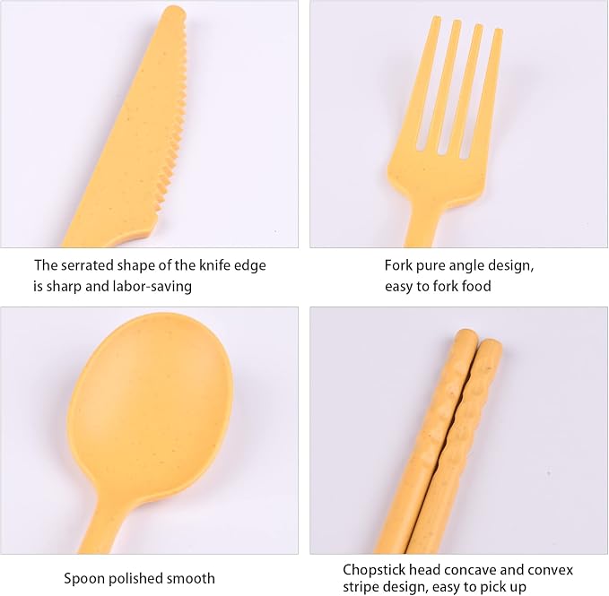 Camping Utensil Set, Reusable Utensils Set - Image 3