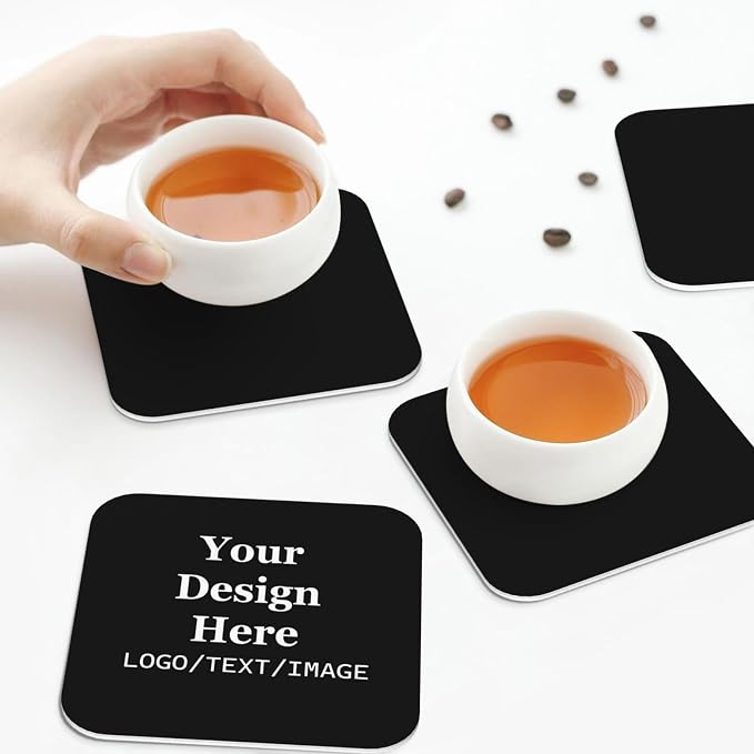 Custom Coasters with Logo Personalized Leather Coasters Bulk | Customized - Image 8