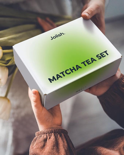 Joiish 7 Pcs Matcha Kit Set, Matcha Whisk and Bowl Set, Charcoal Grey | Ceramic - Image 9