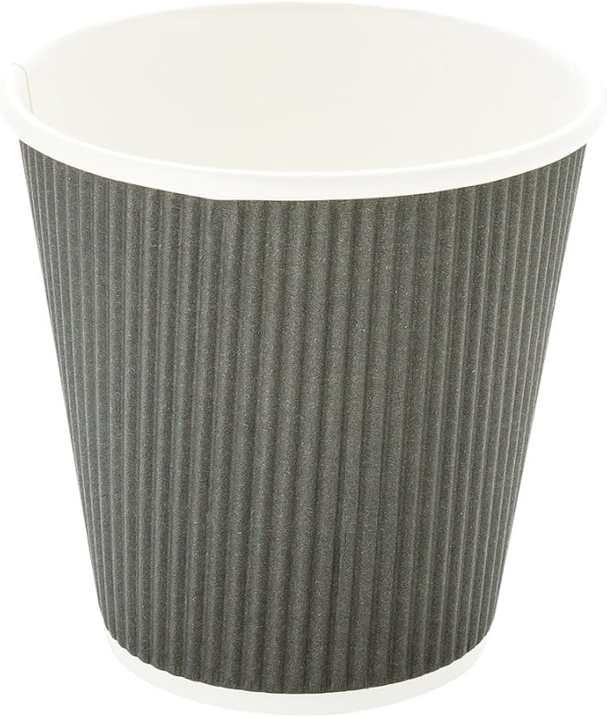 Restaurantware 8 Ounce Double Wall Disposable Coffee Cups, 500 Insulated Gray - Image 5