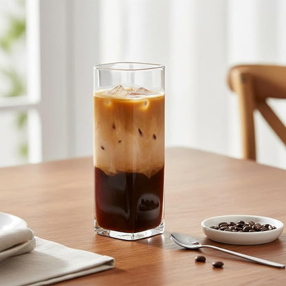 Drinking Cup Square Borosilicate Glass Tumbler Handleless Design - Image 2