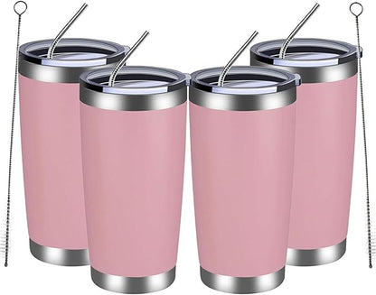 MEWAY 20oz Tumbler 4 Pack Double Wall Vacuum Insulated Travel Mug Bulk by MEWAY