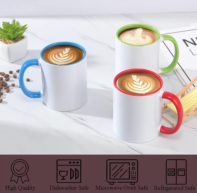 ABBSH Sublimation Mugs, 6 Assorted Colors 12Pack - Image 5