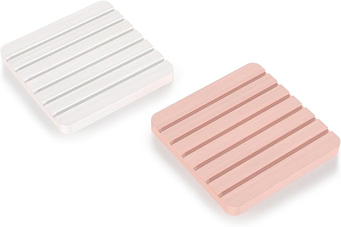 Coasters Set of 2 Diatomite Coaster Cup Mats Absorbent Non-silp Durable by SweetElegance