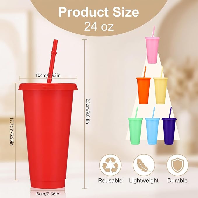 30 Pack Plastic Tumblers with Lids and Straw, Reusable Black Tumblers Bulk - Image 2