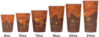 Karat 20 oz Paper Hot Coffee Cups Disposable, Leak-Resistant Double Poly-Lined - Image 6