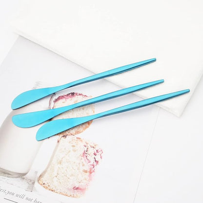 10 Pcs Blue Cheese Spreader Knife, Stainless Steel Butter Spreader Serving - Image 2
