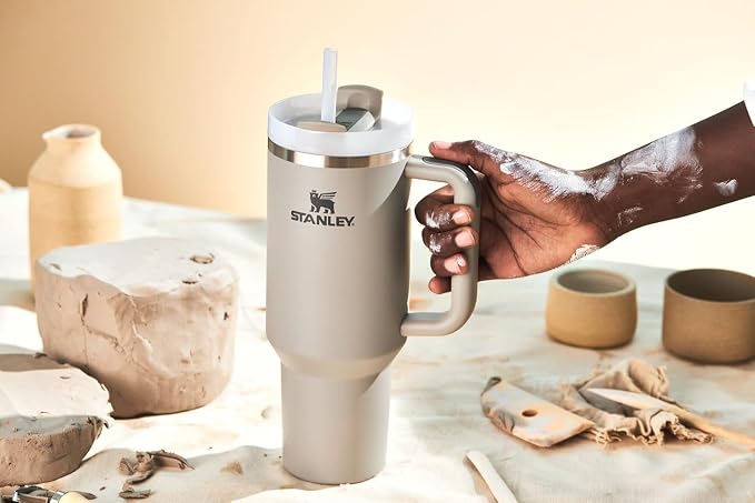 STANLEY Quencher H2.0 Flow State Tumbler, 40 oz, Flint | Handle and Straw | - Image 6