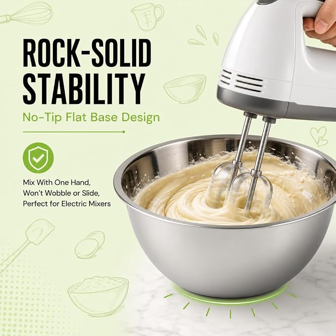 Large Stainless Steel Mixing Bowl 8 Quart - Image 9