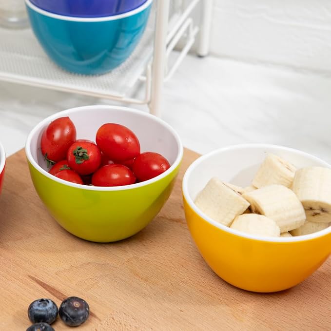 Set of 6 Small ColorPop Melamine Bowls, 4.25" 11.8 OZ, - Image 3