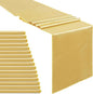 Light Gold Table Runners 16 Pack 12x108 inch Silk Satin Smooth Fabric | Satin by B-COOL