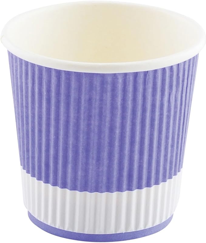Restaurantware 4 Ounce Ripple Insulated Coffee Cups, 500 Double Wall Corrugated - Image 2