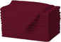 Gee Di Moda Cloth Napkins - 17 x 17 Inch Burgundy Dinner Napkins - Set of 12 Soft & Absorbent Washable Fabric Cloth Table Napkins with Hemmed Edges for Hotel Restaurant, Holiday Parties & Wedding