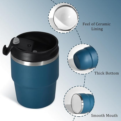 CHLJAR Espresso Cups, 6oz Insulated Espresso Cup Set of 2, Espresso Shot Cups - Image 3