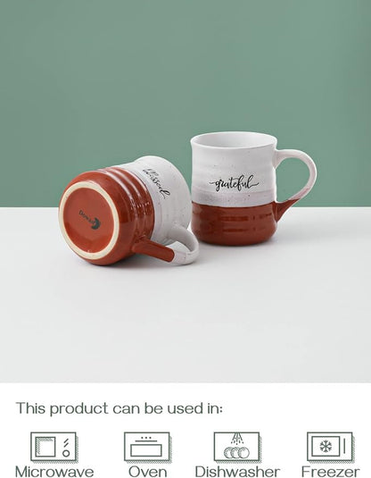 DOWAN 18 oz Large Coffee Mugs, Ceramic Mug Set - Image 5