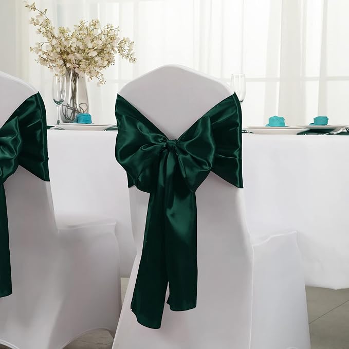 Horbaunal 12 Pack Forest Green Satin Table Runner 12 x 108 Inch | Smooth Table - Image 3