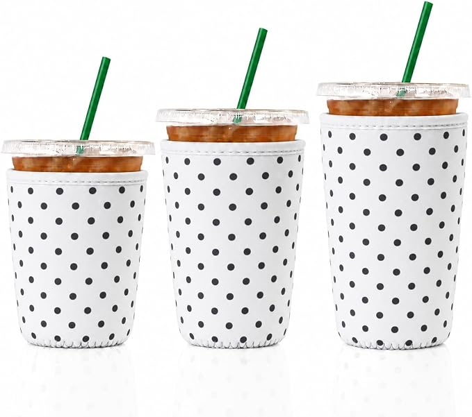 Cobetech Iced Coffee Sleeve Reusable, 3 Pack Neoprene Coffee Cup Sleeves by Unknown