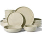 Stoneware Dinnerware Set with Pasta Bowls, Service by FamiwarePremium