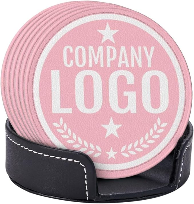Custom Leather Coasters with Logo - Image 6