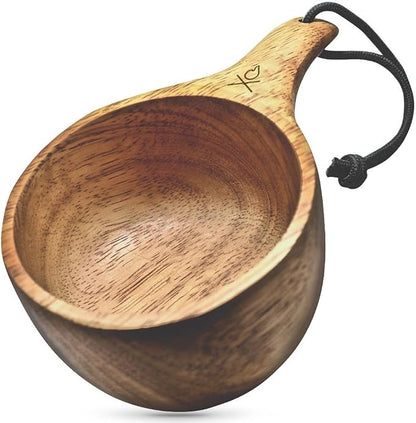 überleben | Lore Kuksa Wooden Cup – Handcarved 12oz Coffee Mug, Bowl - Image 4