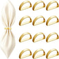 12 Pcs Stainless Steel Napkin Rings by Unknown
